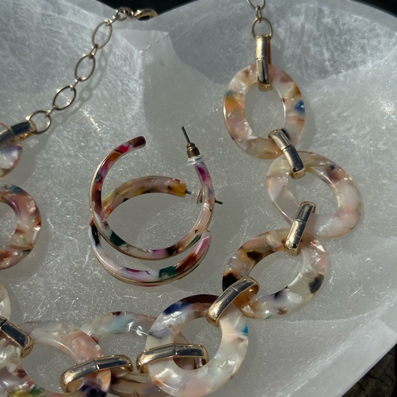 LOFT Jewelry - LOFT Gold Necklace and  earrings with Whimsical Charm